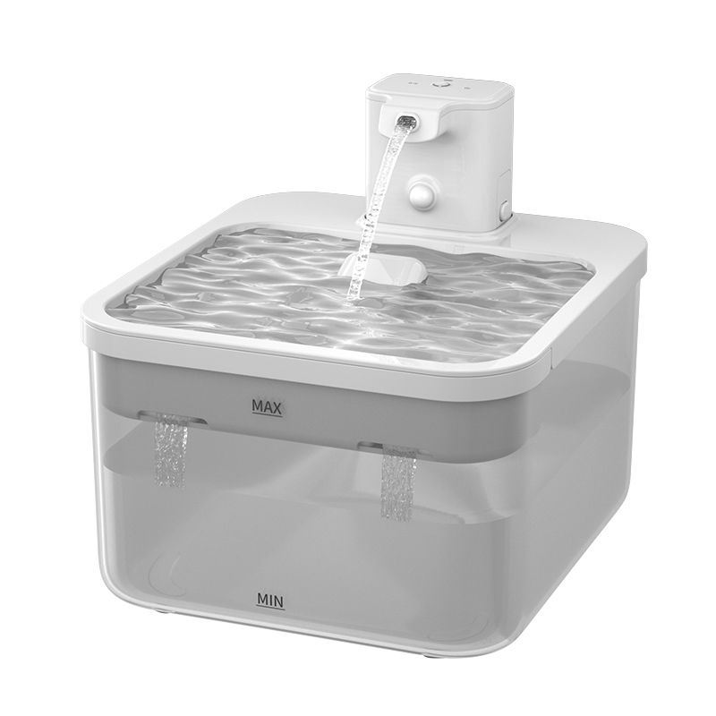 Wireless Rechargeable Infrared Sensor White Cat Water Fountain