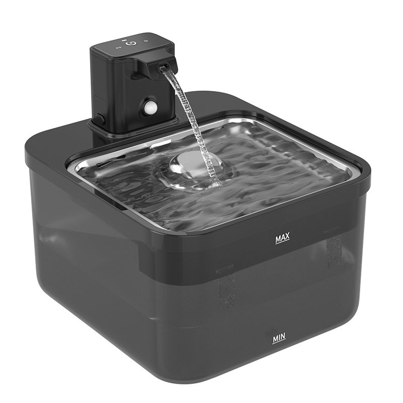 Cat Water Fountain with 304 Stainless Steel Drinking Basin