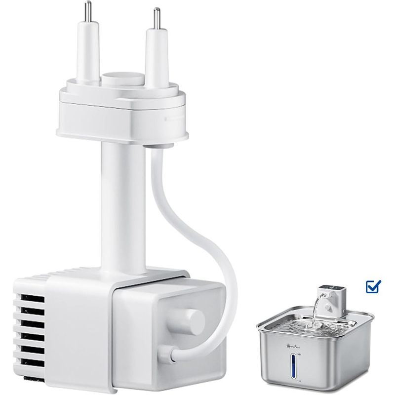 Customizable white water pump for pet water fountains