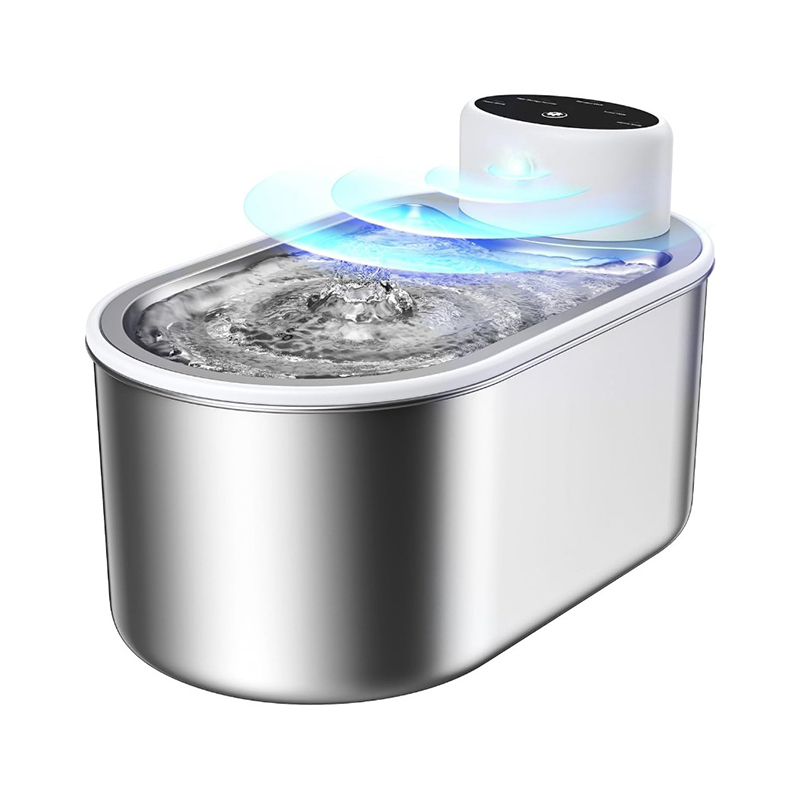 304 Stainless Steel Wireless Rechargeable Pet Water Fountain